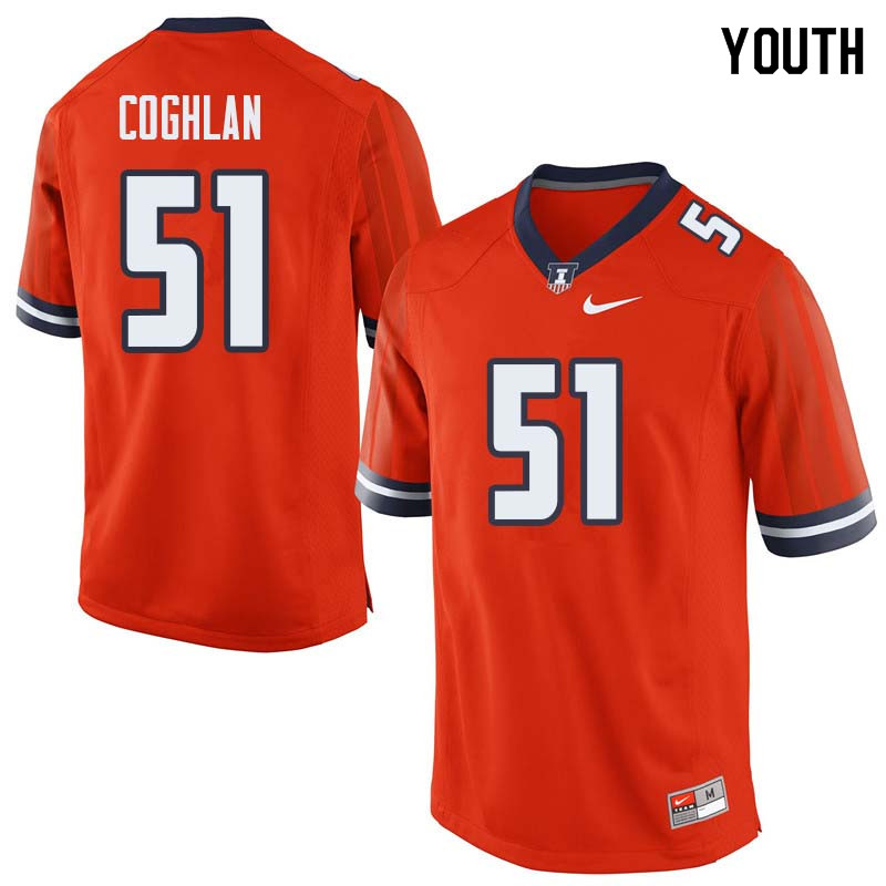 Youth #51 Sean Coghlan Illinois Fighting Illini College Football Jerseys Sale-Orange